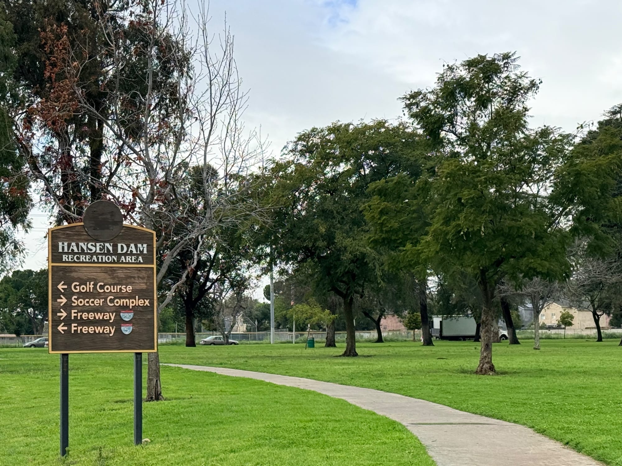 Hansen Dam Recreational Lake sign