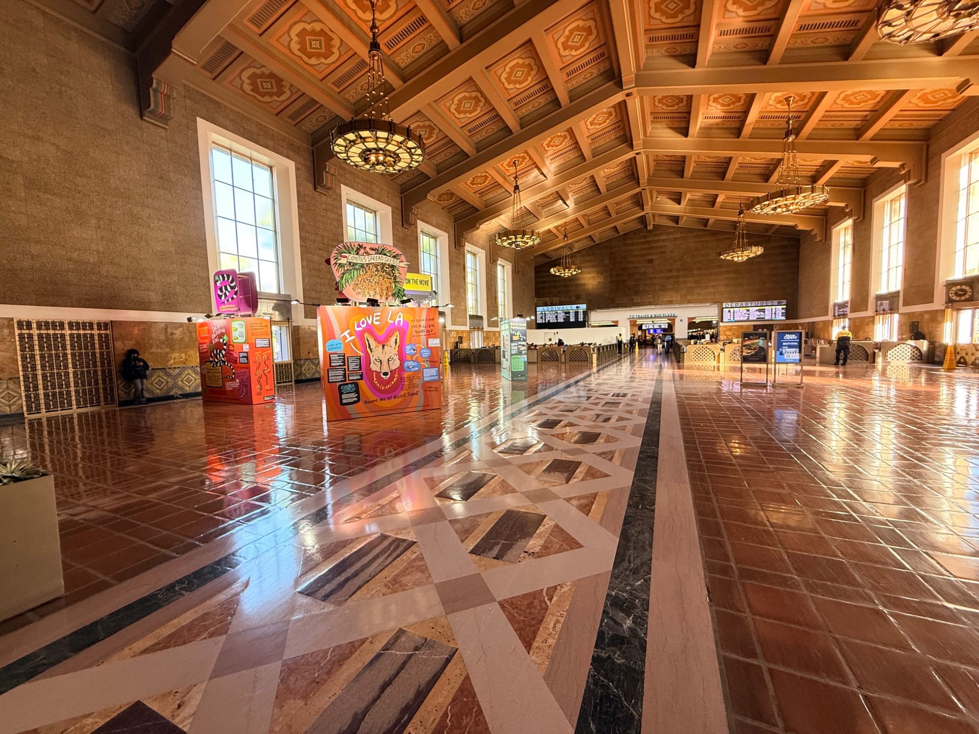 Inside of Union Station in Downtown Los Angeles