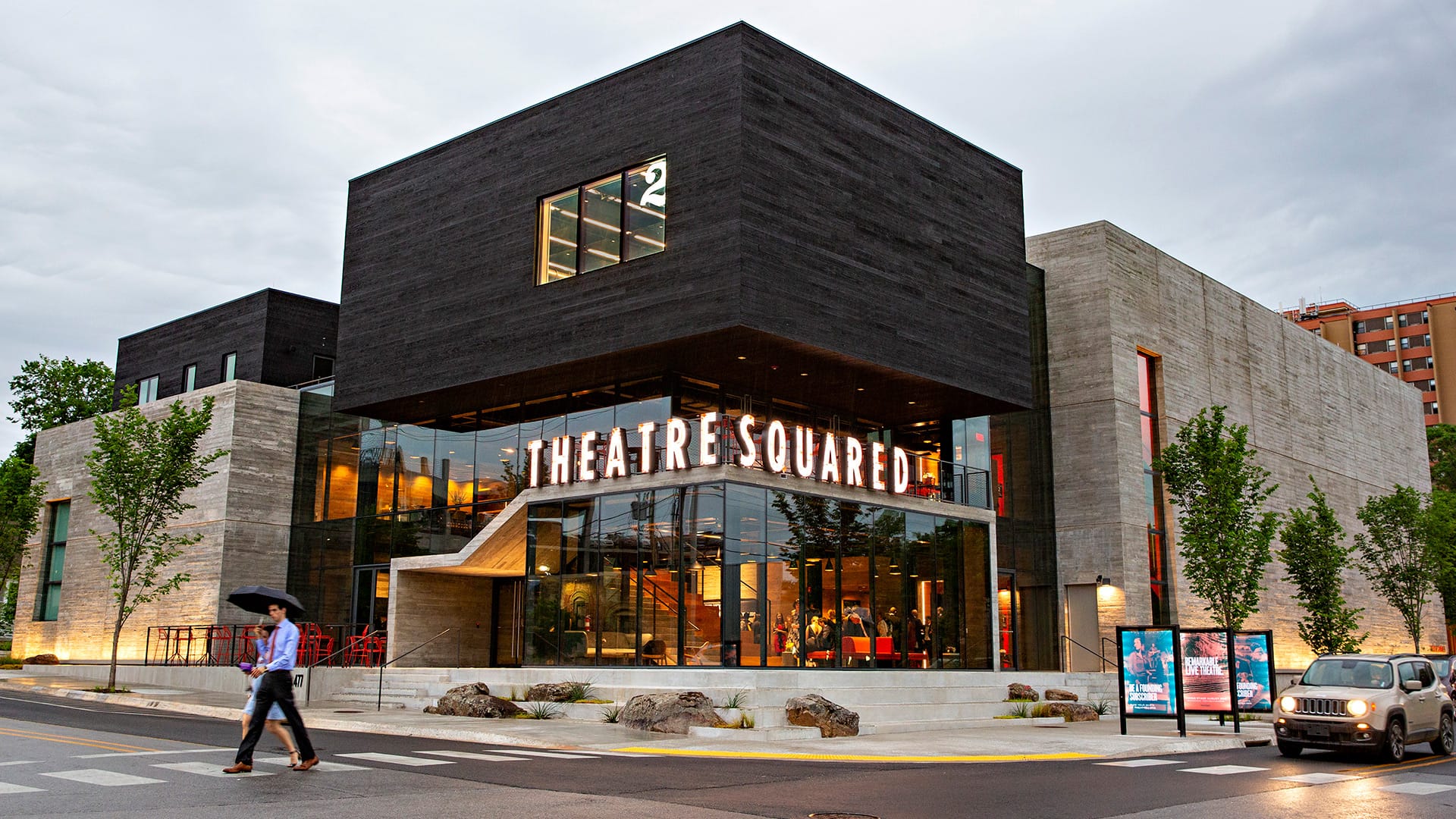 Exterior of TheatreSquared in Fayetteville