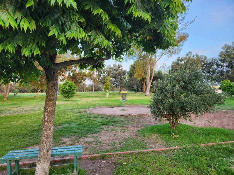 A "hole" at Huntington Beach Disc Golf Course