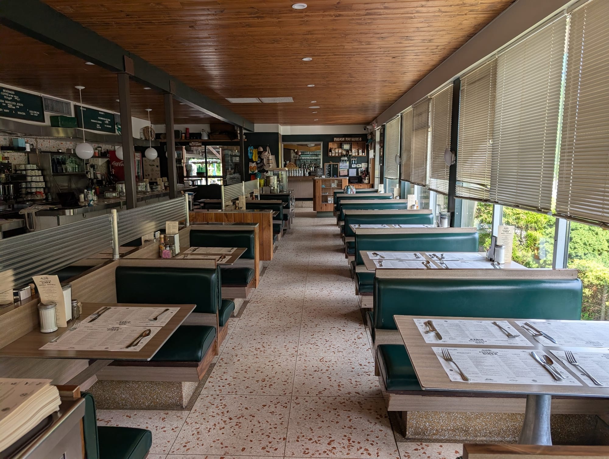 A 1950's style diner at Phoenicia Diner
