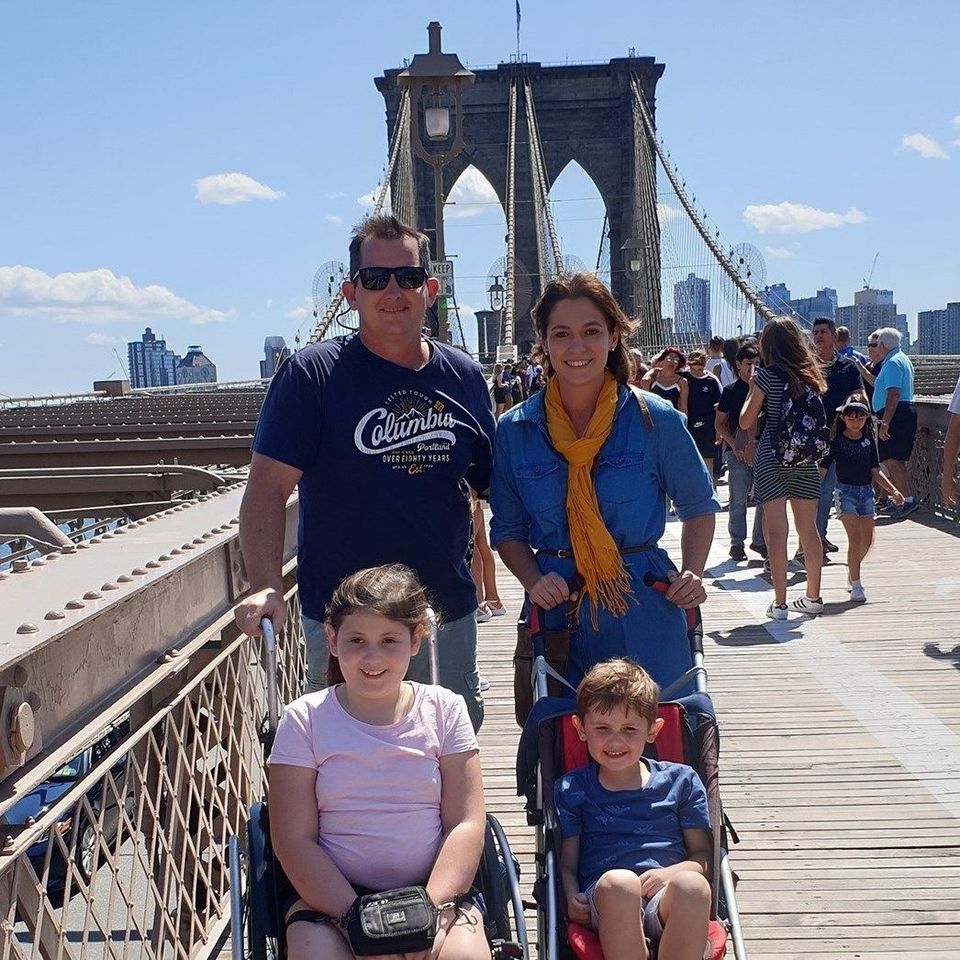 Family enjoying a trip in NYC