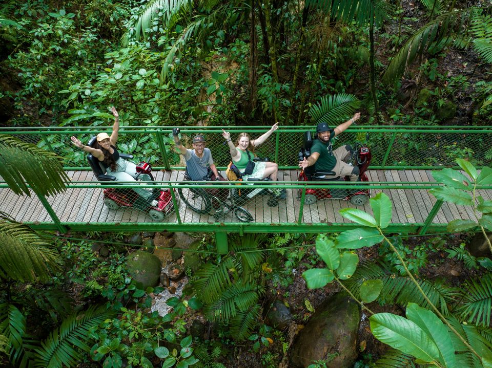 Wheelchair users exploring the jungles of Costa Rica with an accessible vacation package