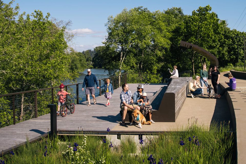 The river front park in Eugene, Oregon