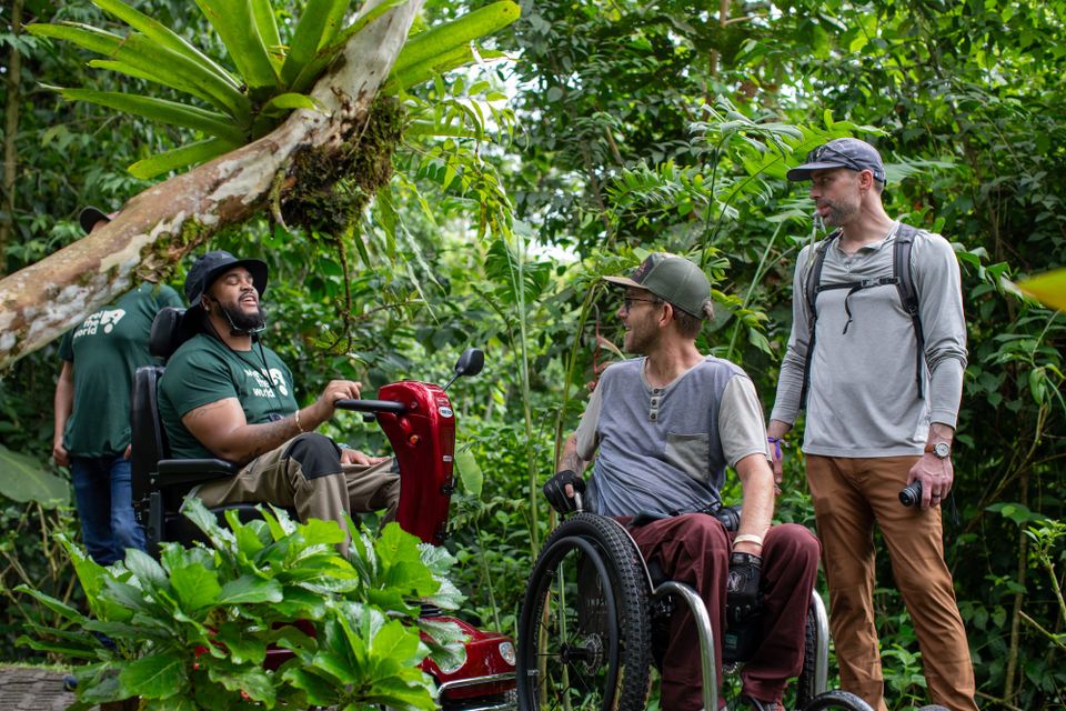 Two wheelchair users exploring Costa Rican jungles