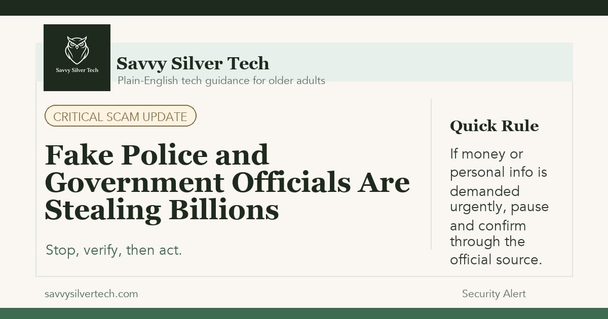 Update: Fake Police and Government Officials Are Stealing Billions