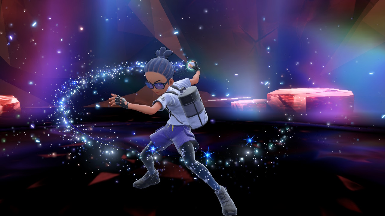 My Pokemon character posing.