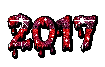 2017 in creepy red font