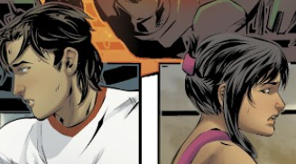 Opposite frames of Rick and Minmei, awake from the same dream.
