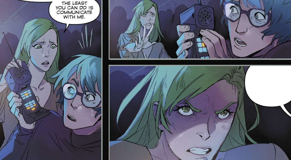 Mirya talking to Max: "...The least you can do is communicate with me." The rest of the dialogue is obscured, but it does how Max refusing to explain and her pissed off expression.