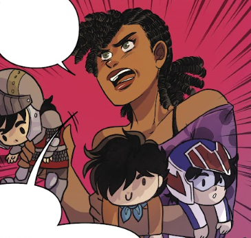 Aahna holding several different Rick plushies as she goes on about something.