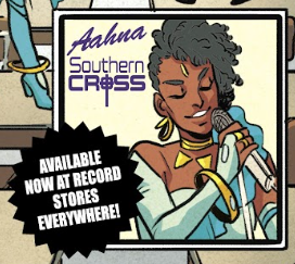 The album art for Aahna's album, "Southern Cross." Available now at record stores everywhere!