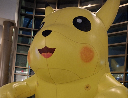 A giant inflated Pikachu.