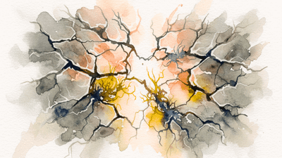 Aquarellbild eines großen Risses, der sich öffnet, um Licht hereinzulassen