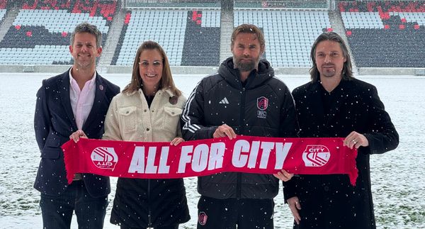 Olof Mellberg and the current St. Louis CITY SC roster.