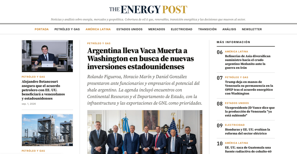 UHN Plus Media Network lanza The Energy Post, un nuevo medio digital sobre energía en las Américas