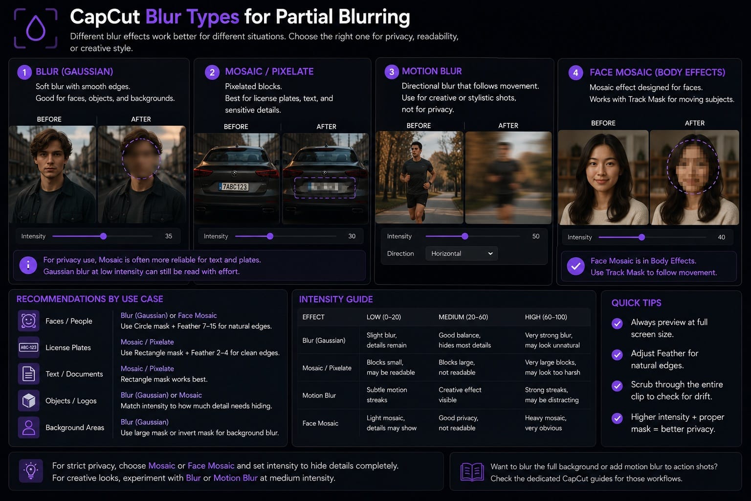: CapCut Blur Types for Partial Blurring