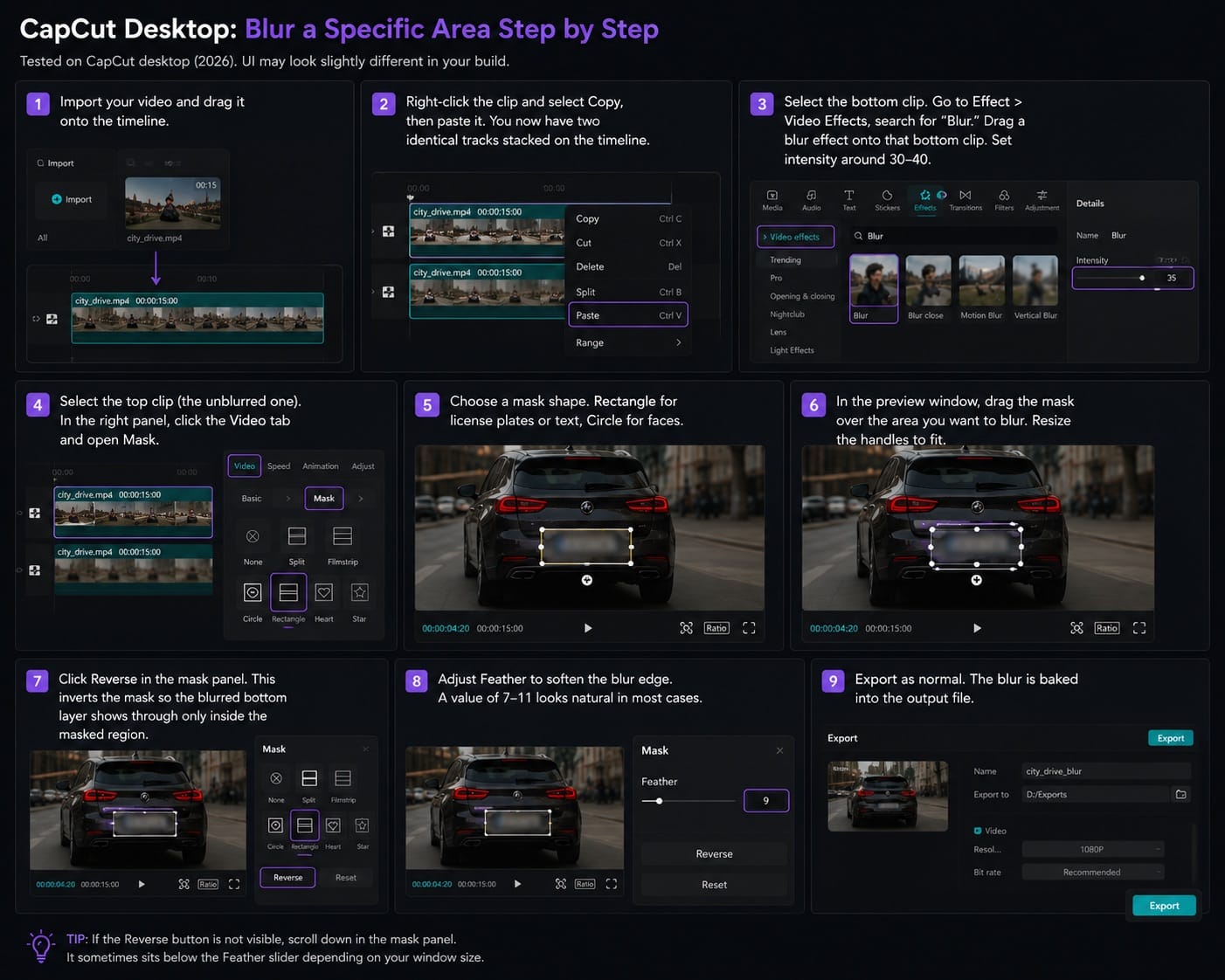 CapCut Desktop: Blur a Specific Area Step by Step