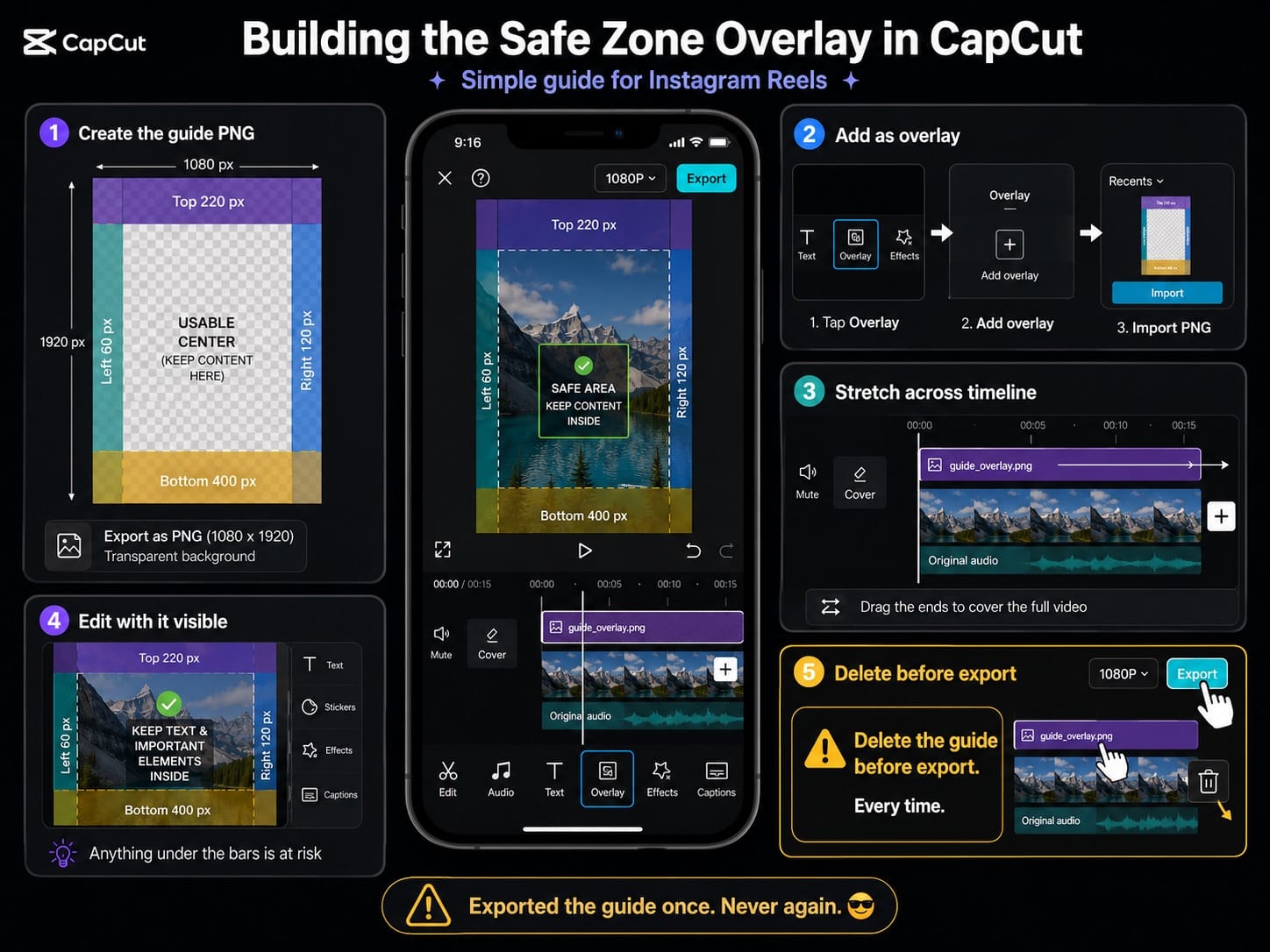 Building the safe zone overlay in CapCut