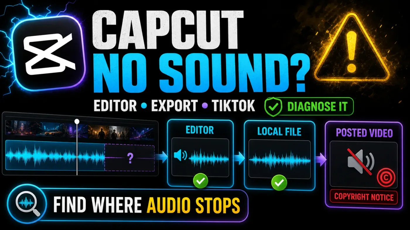 CapCut No Sound: Audio Not Playing, Muted Tracks and Export Fixes