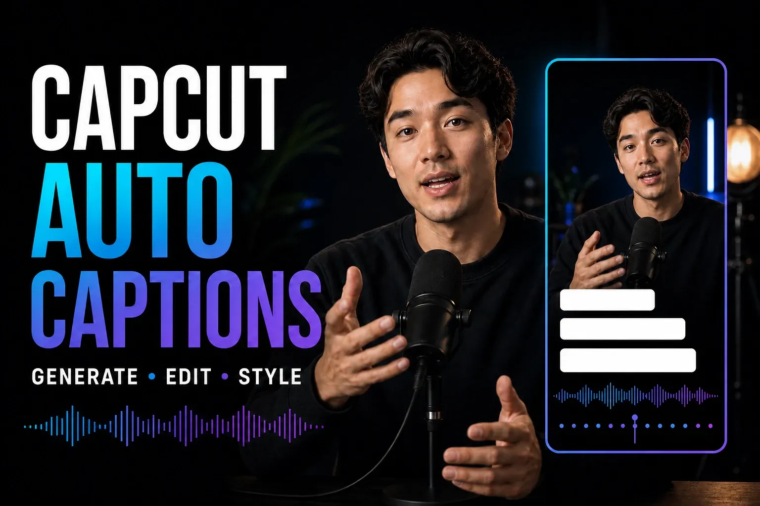 CapCut Auto Captions workflow for generating, correcting and styling subtitles
