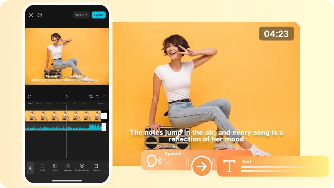 Official CapCut Auto Caption App image attached to the word-by-word captions claim