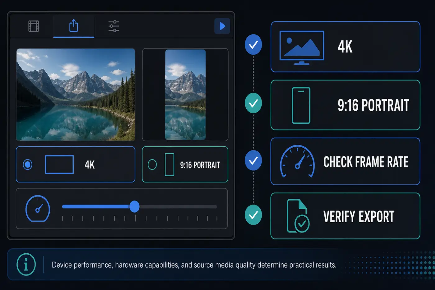 LumaFusion export checklist for 4K portrait frame rate HDR and ProRes decisions