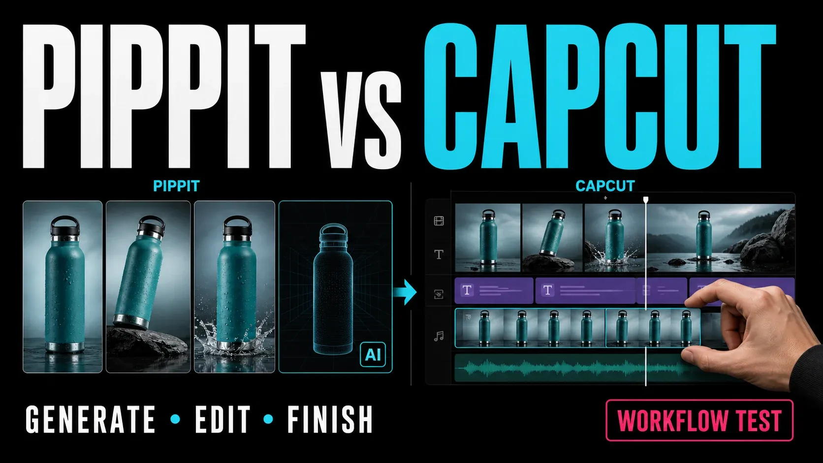 Pippit versus CapCut workflow from product draft to timeline finishing