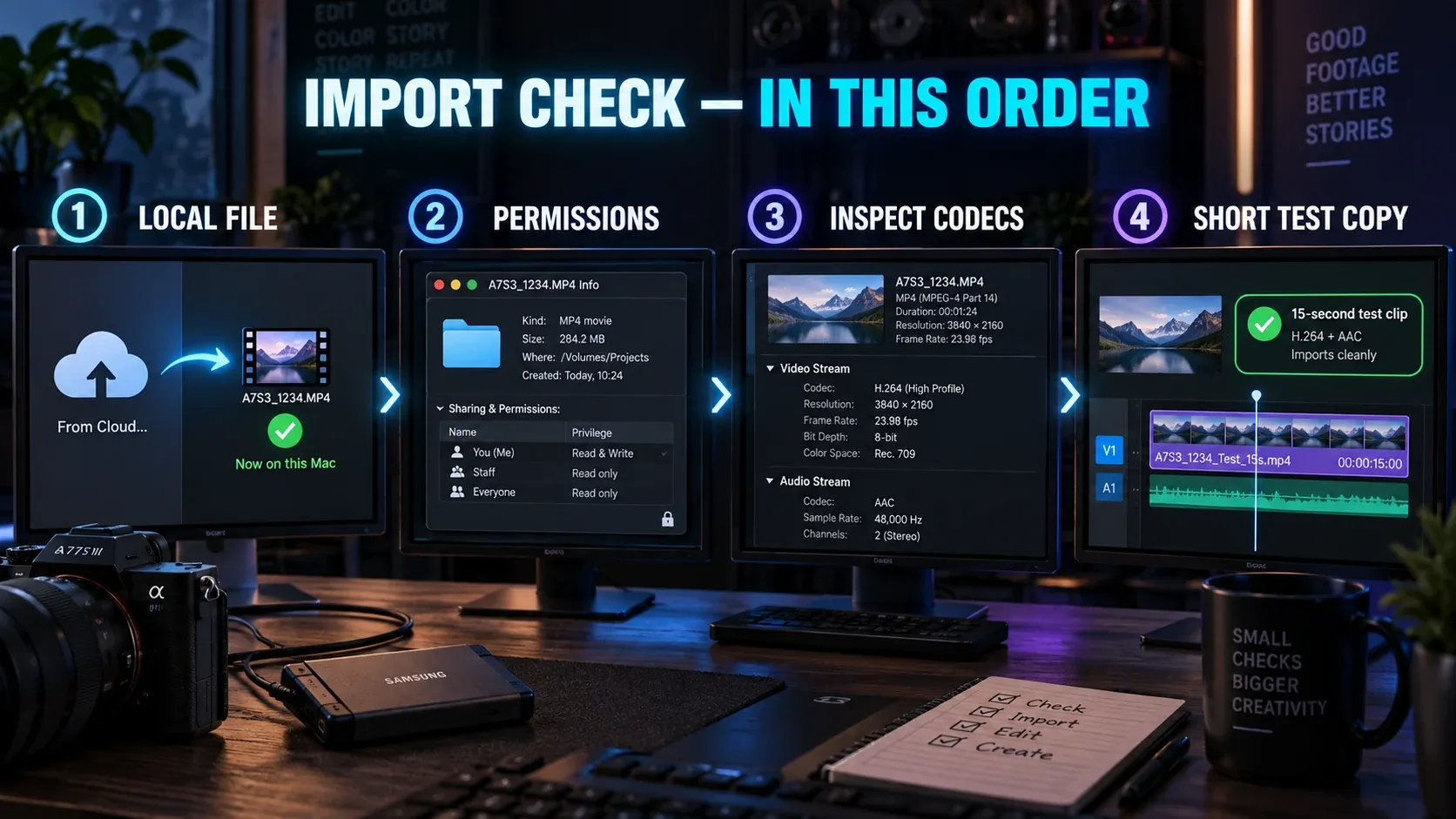 CapCut import diagnosis from local file checks to codec inspection and a short compatibility copy