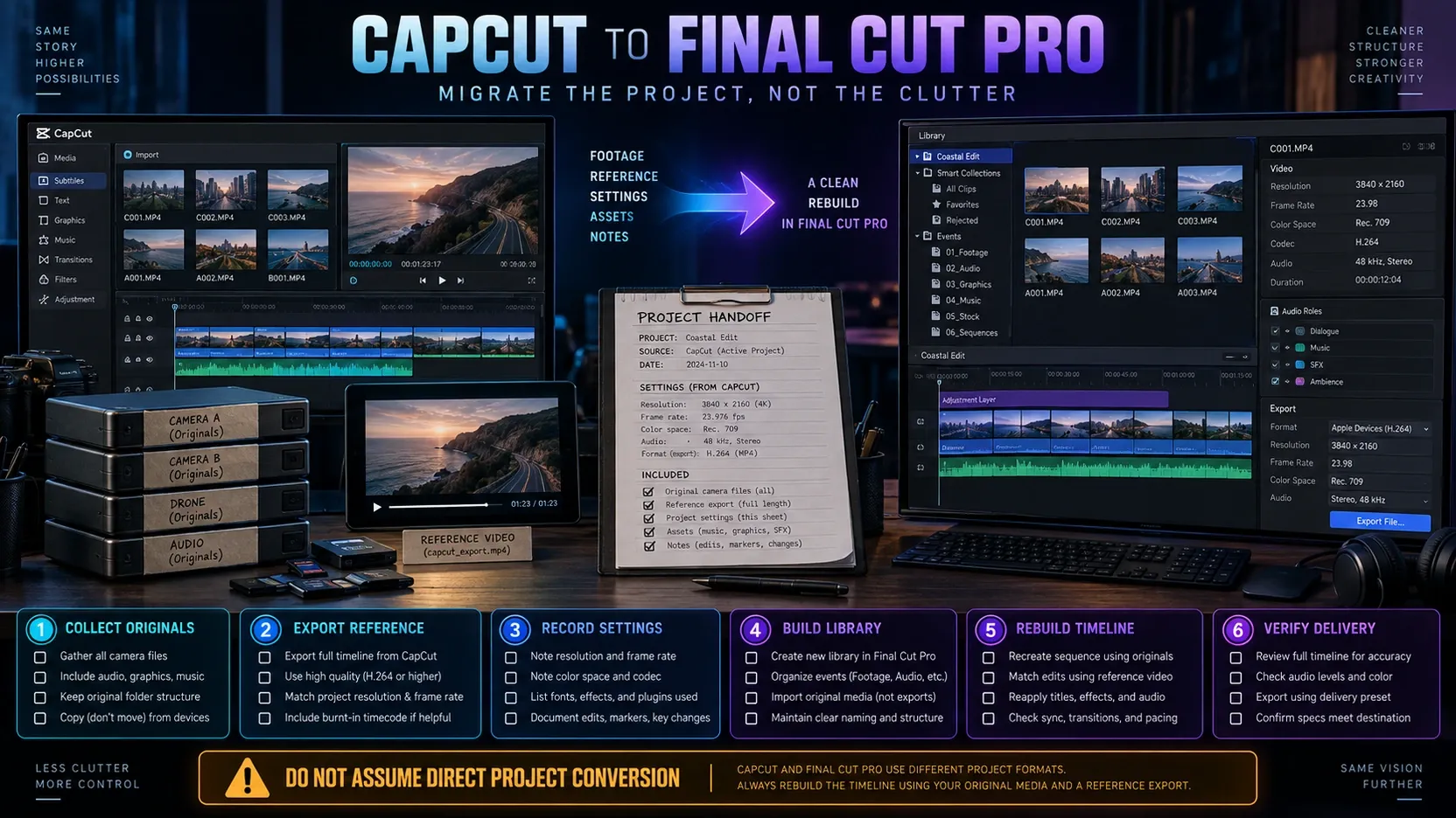 Migration checklist from CapCut to Final Cut Pro