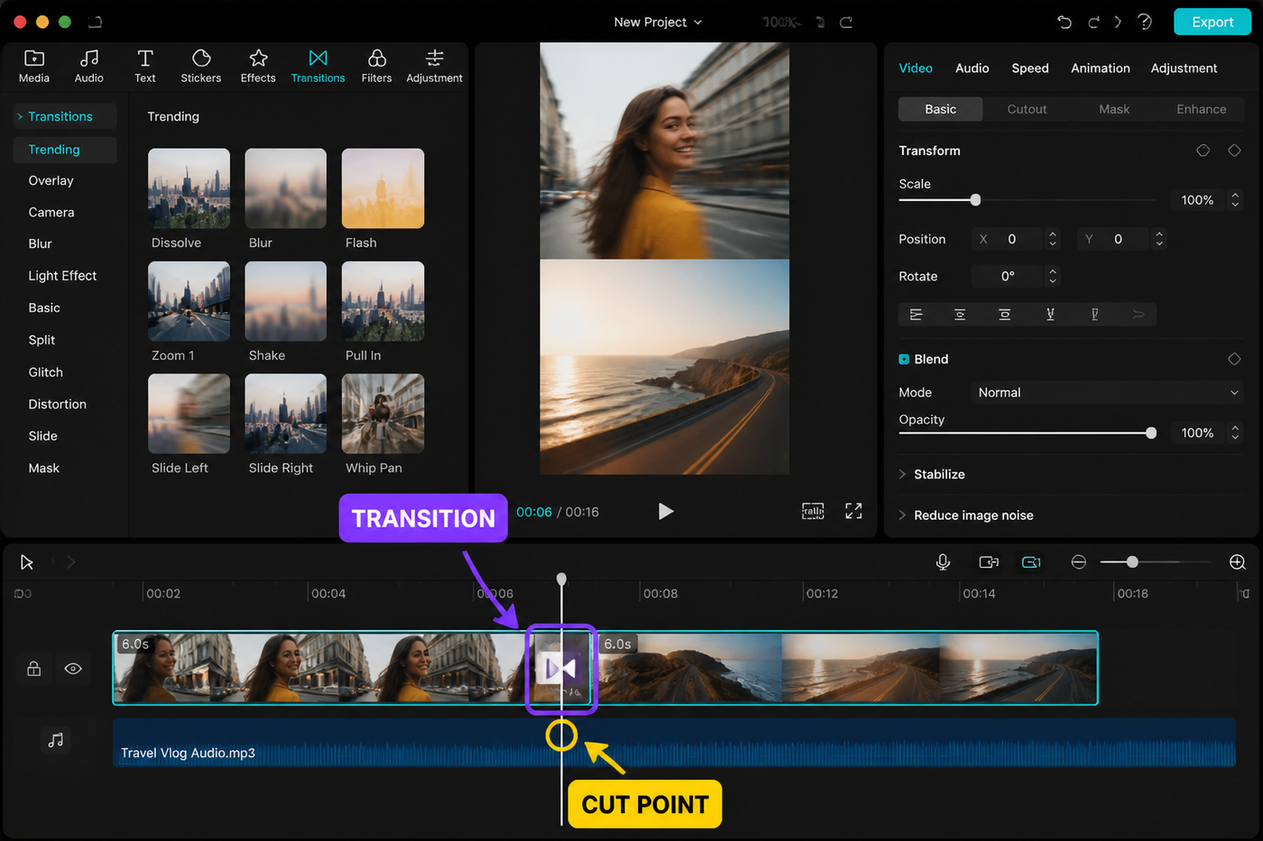 15 Best CapCut Transitions to Try in 2026 tutorial screenshot-style visual