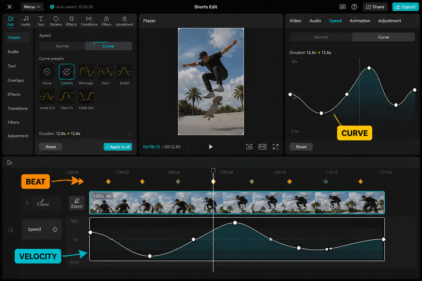 CapCut Velocity Edit Tutorial: Step-by-Step (2026) tutorial screenshot-style visual