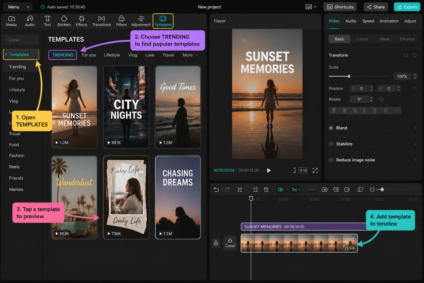 12 CapCut Templates Going Viral on TikTok Right Now tutorial screenshot-style visual