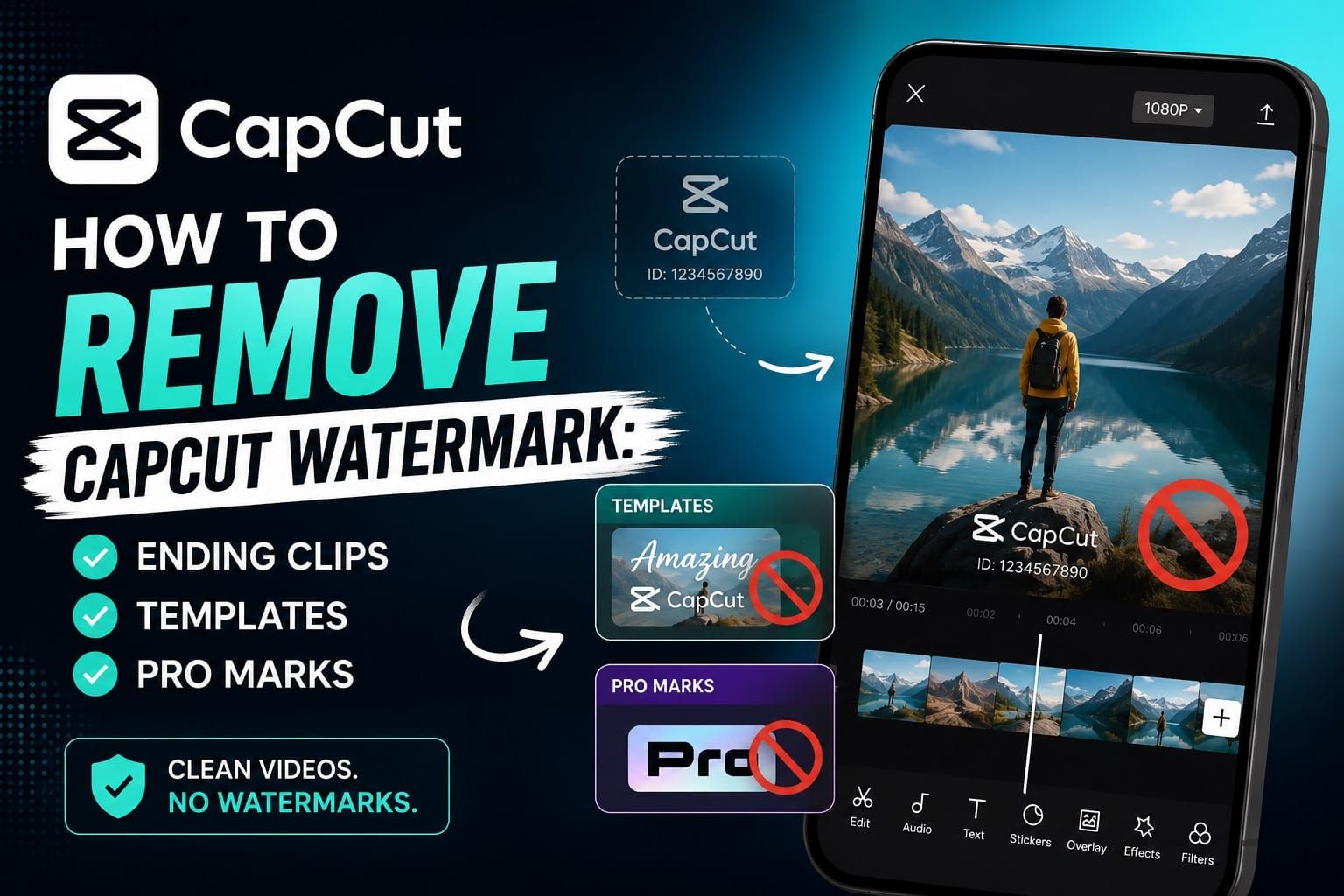 How to Remove CapCut Watermark: Ending Clips, Templates and Pro Marks