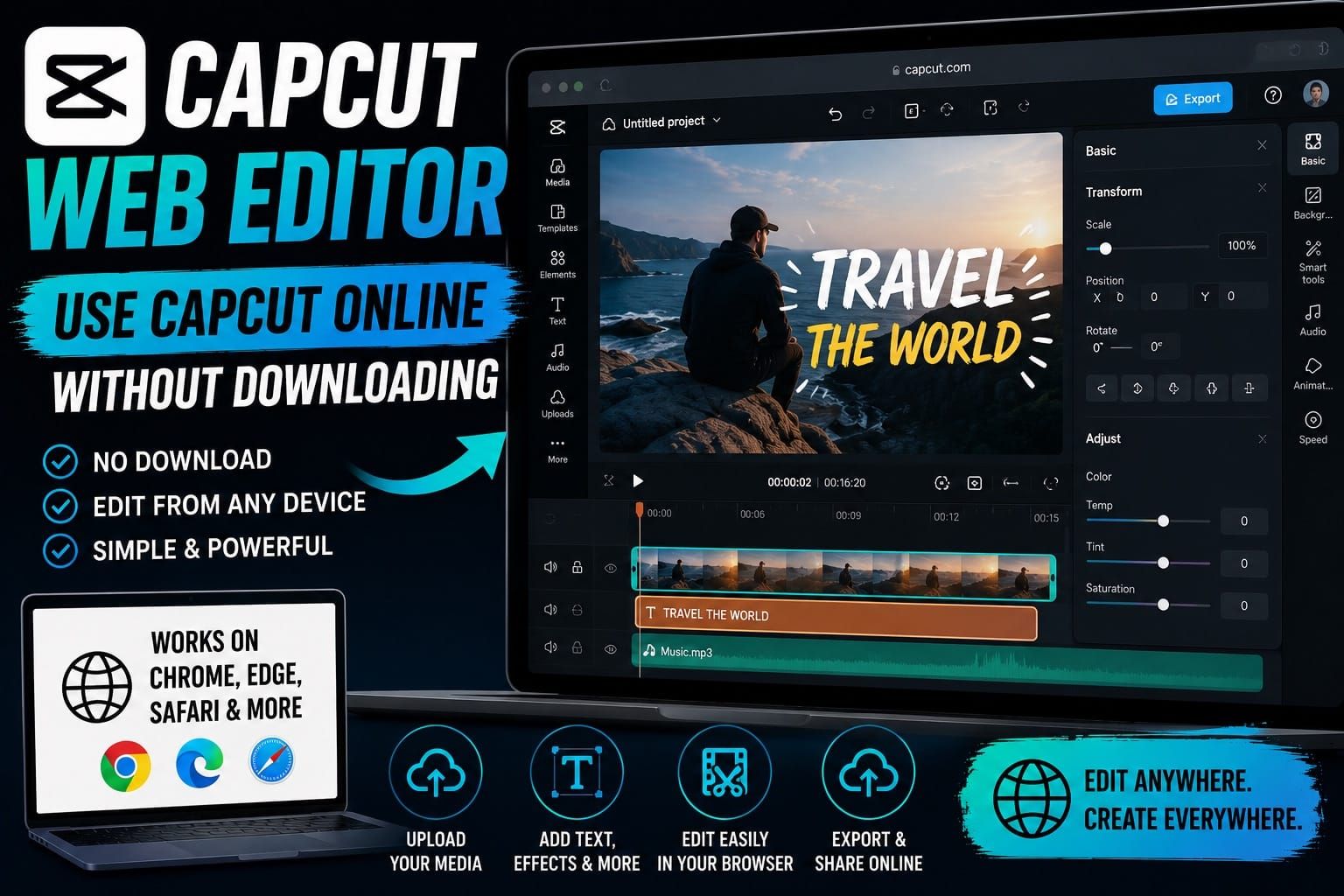 CapCut Web Editor: use CapCut online without downloading