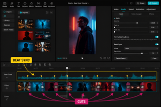 How to Beat-Sync Edits in CapCut (Auto + Manual) tutorial screenshot-style visual
