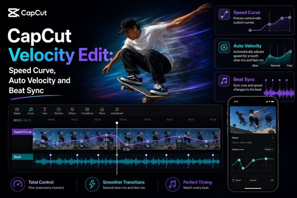 CapCut Velocity Edit: Speed Curve, Auto Velocity and Beat Sync