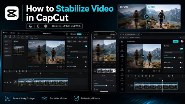 How to Stabilize Video in CapCut on Desktop, Mobile and Web