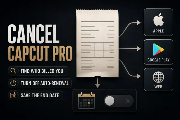 Cancel CapCut Pro guide for Apple Google Play and Web billing owners