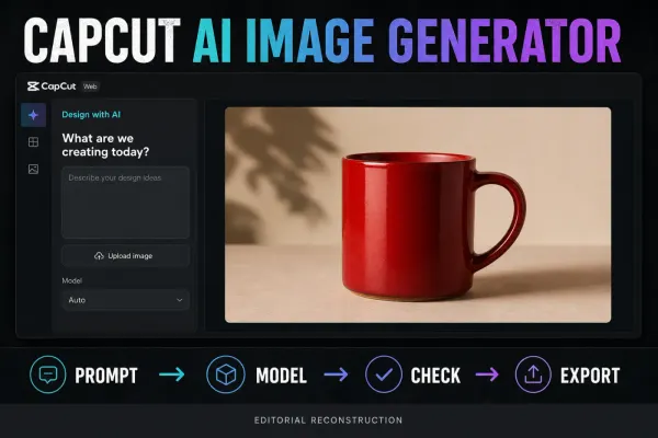 CapCut AI image generator workflow from prompt and model selection to review and export