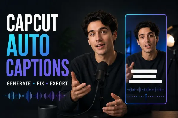 CapCut Auto Captions workflow for generating, fixing and exporting subtitles