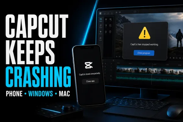 CapCut keeps crashing on phone, Windows and Mac troubleshooting guide