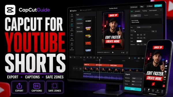 CapCut for YouTube Shorts export captions and safe zones workflow
