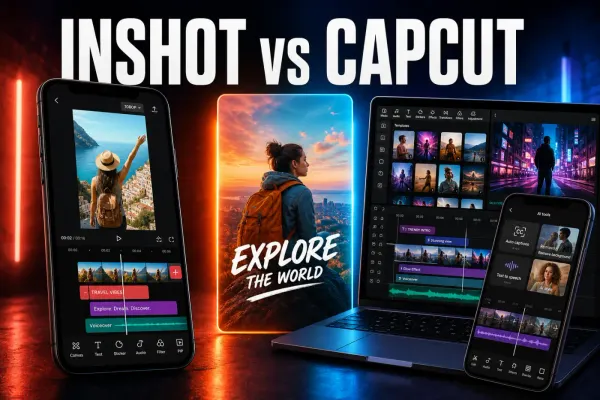 InShot fast phone editing compared with CapCut cross-platform video editing