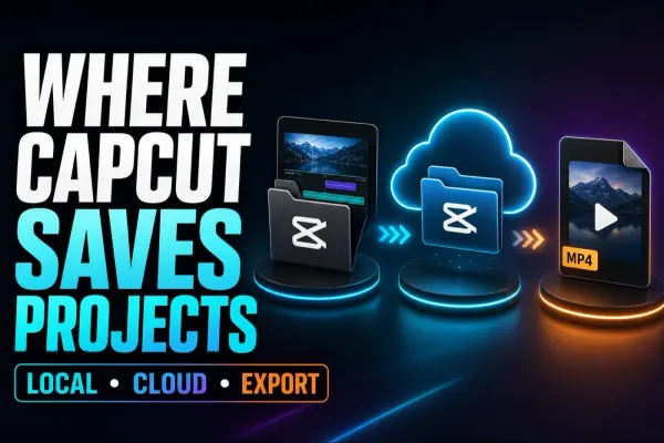 CapCut project locations cover separating local drafts, Cloud Space and exported videos