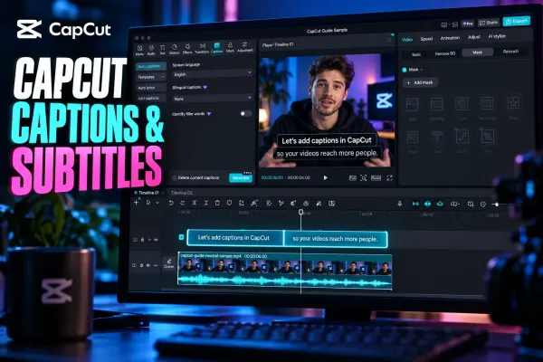 CapCut captions and subtitles workflow with setup, correction and timing checks