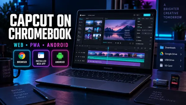 CapCut on Chromebook with Web PWA and Android editing routes