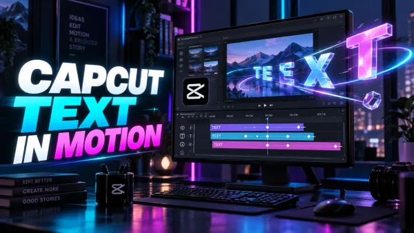 CapCut text animation timeline with motion typography and keyframes