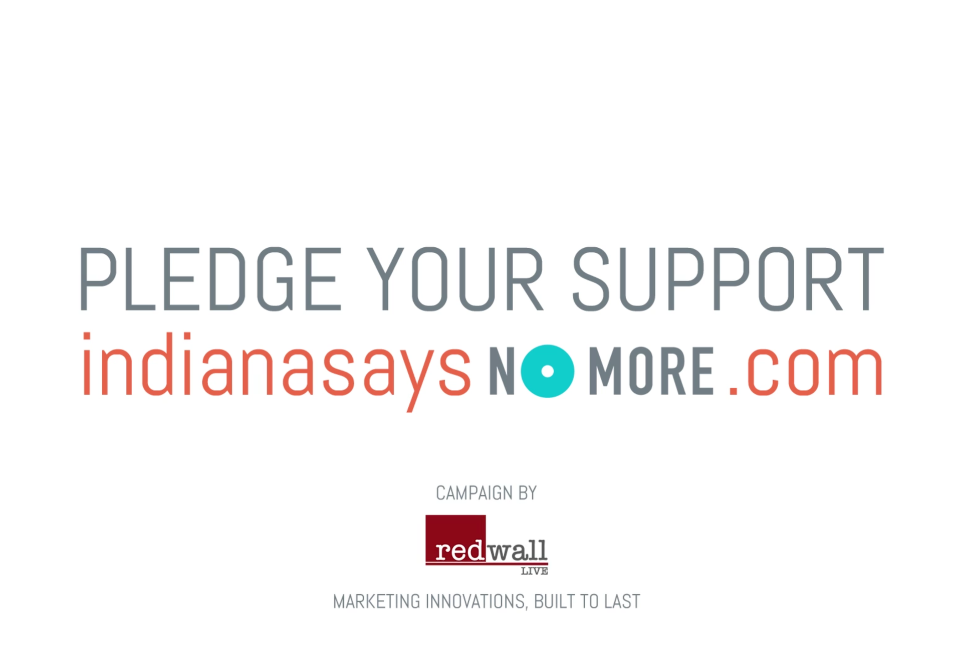 Local NO MORE Campaign Launched Sept. 7 2012: Indiana Says NO MORE