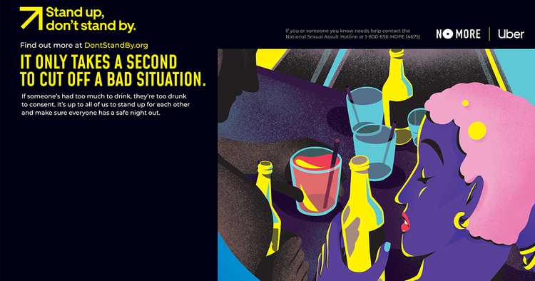 Uber and NO MORE kick off the 2023 #Don’tStandBy Campaign